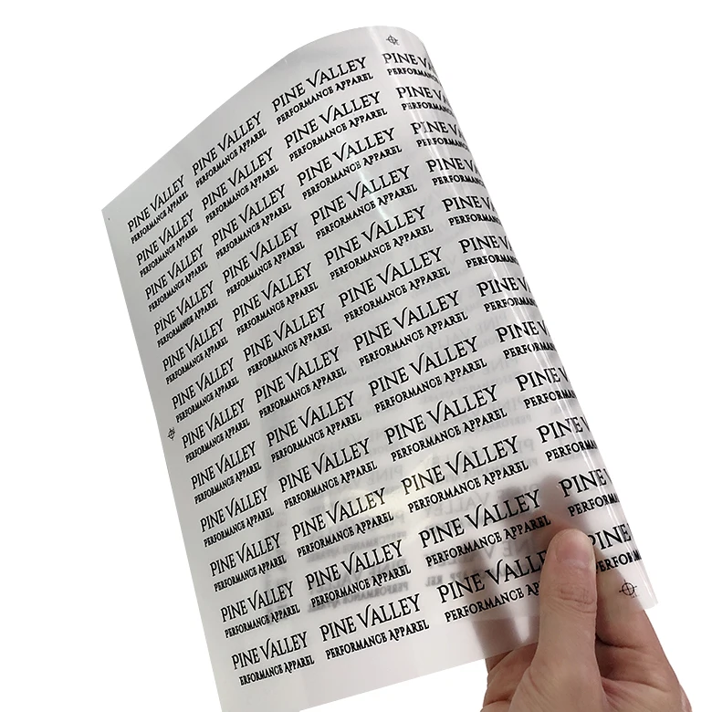 High density printing stickers iron on label 3d silicone heat transfer logo for garment