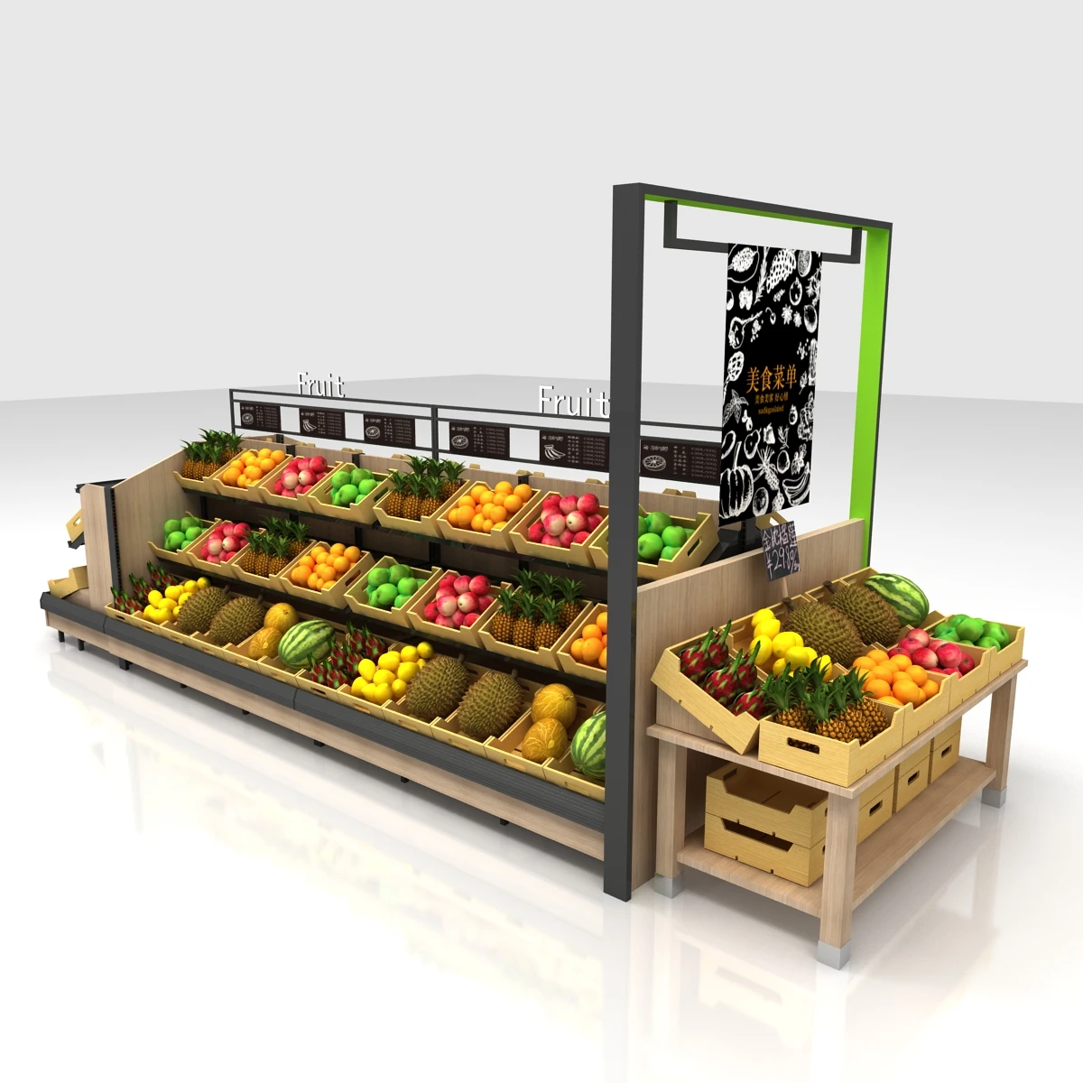China Factory Fruit Store Display Shelf Supermarket Shelves Vegetable Rack