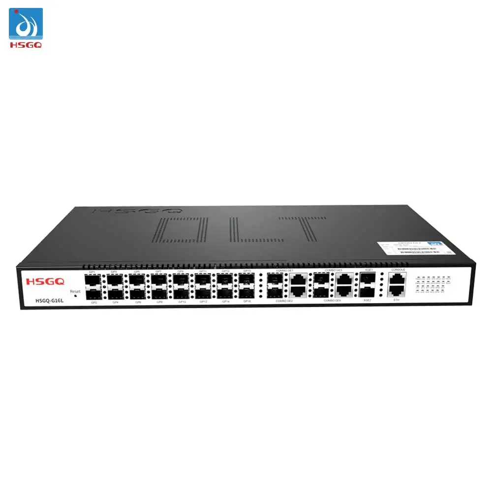 HSGQ-G16L GPON optic splicing machine 16 port ftth networking gpon OLT compatible with ONU