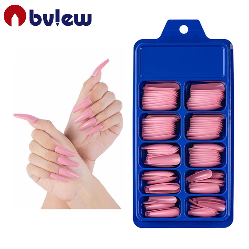 Hot Selling Fake Nails False Nail Tip Press On Tips Acrylic Nail Tips Colorful Artificial Fingernails