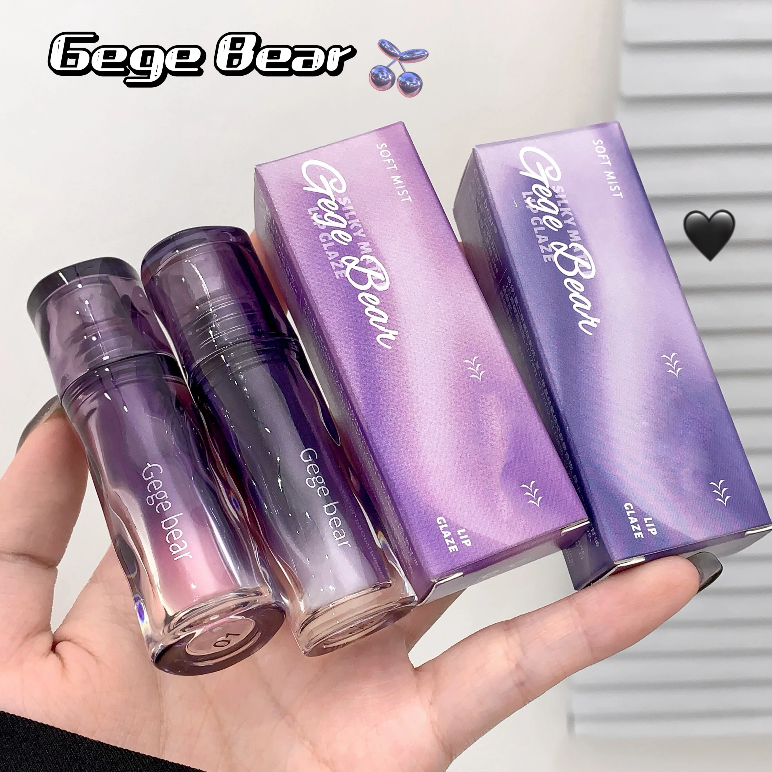 Matte Finish Liquid Lip Tint Long Lasting GEGE BEAR Creamy Non-Drying Richly Pigment Smooth Texture Cute Lip Glaze