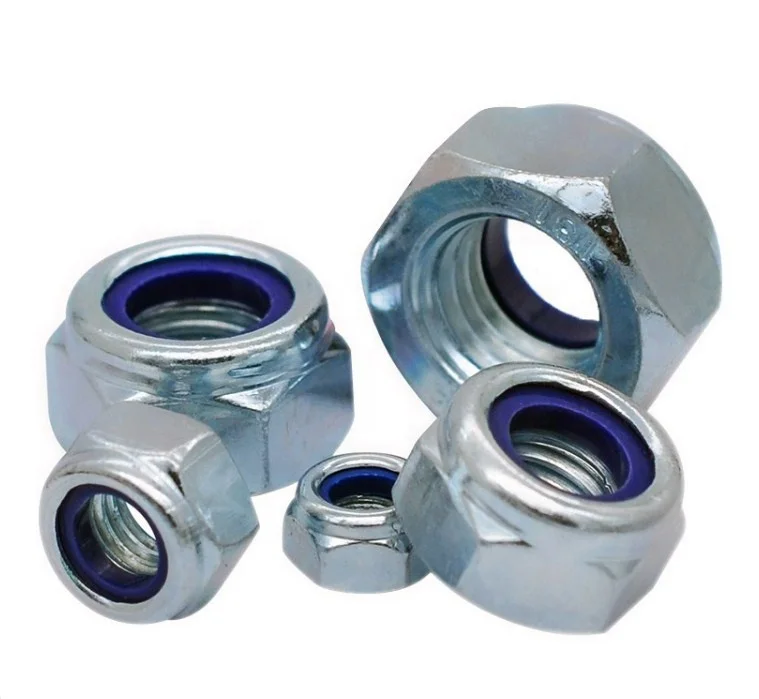 DIN985 M2 M3 M4 M5 M6 M8 M10 M12 Шестигранная нейлоновая вставка, контргайки