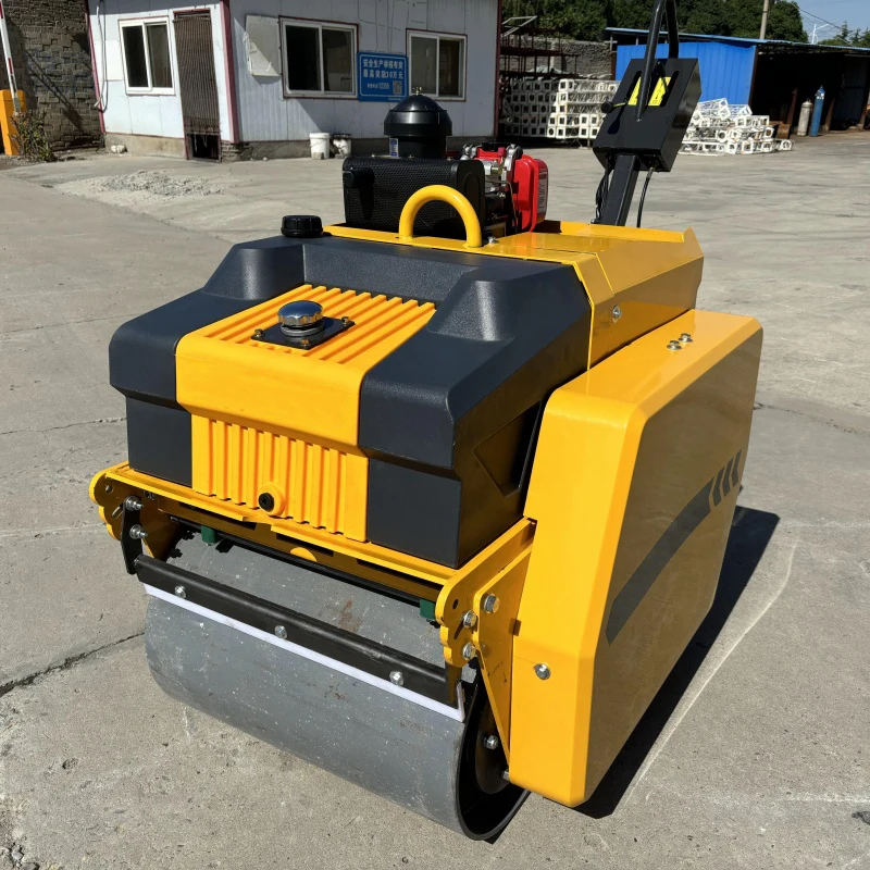 Oem Gasoline Diesel Engine Mini Road Roller Soil Road Machinery 500kg 600kg Roller Compactor