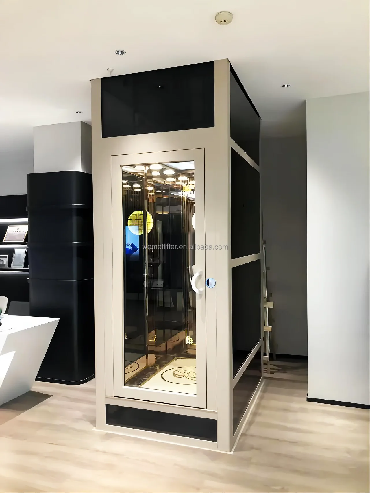 Hydraulic Lift Home Lift 3 floor Villa Elevator Small Size 220V 0.2m/s