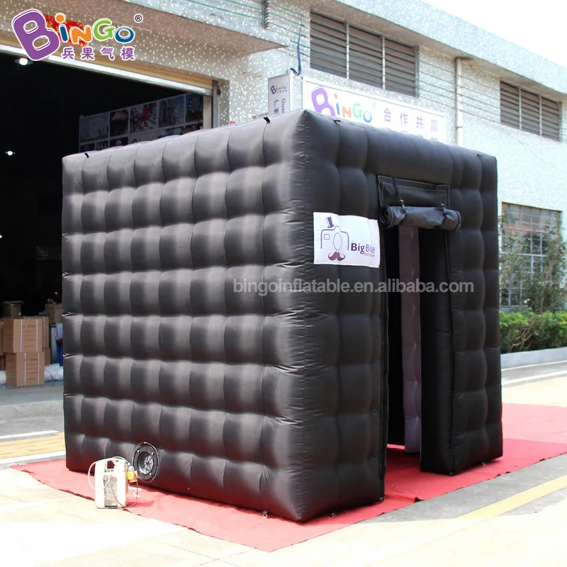 Free Shipping 2.4x2.4x2.4 meters cube inflatable photo booth props for event party camera photo booth inflatable 2 doors