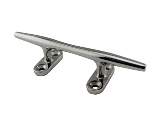 Stainless Steel Marine Hardware Base Marine Bollard Boat Dock 6 Inch Deck Rope Cleat Marine Outfitting Hollow Open Base Cleat