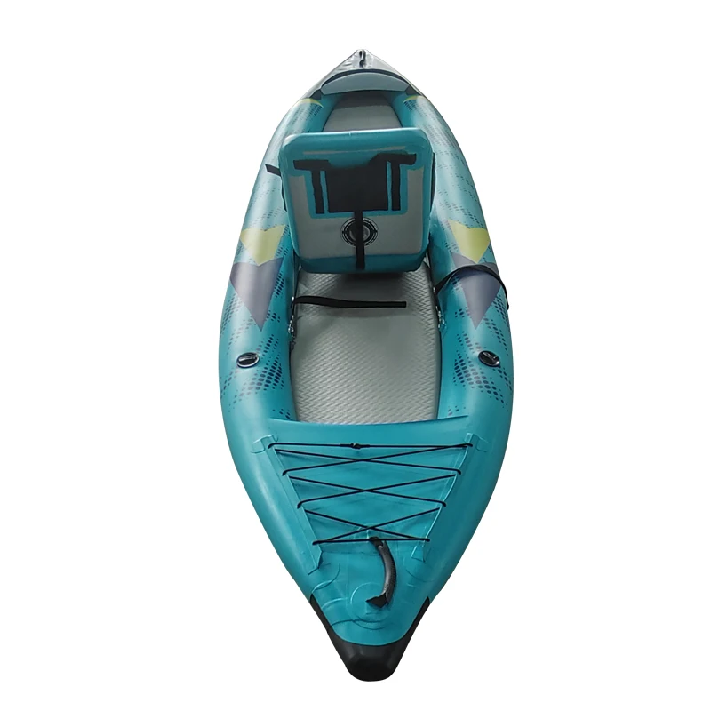 one Person 11ft Inflatable Kayak with Durable Drop-stitch Deck  and Inflatable Tube, inflatable Seat and Paddle for Fishing