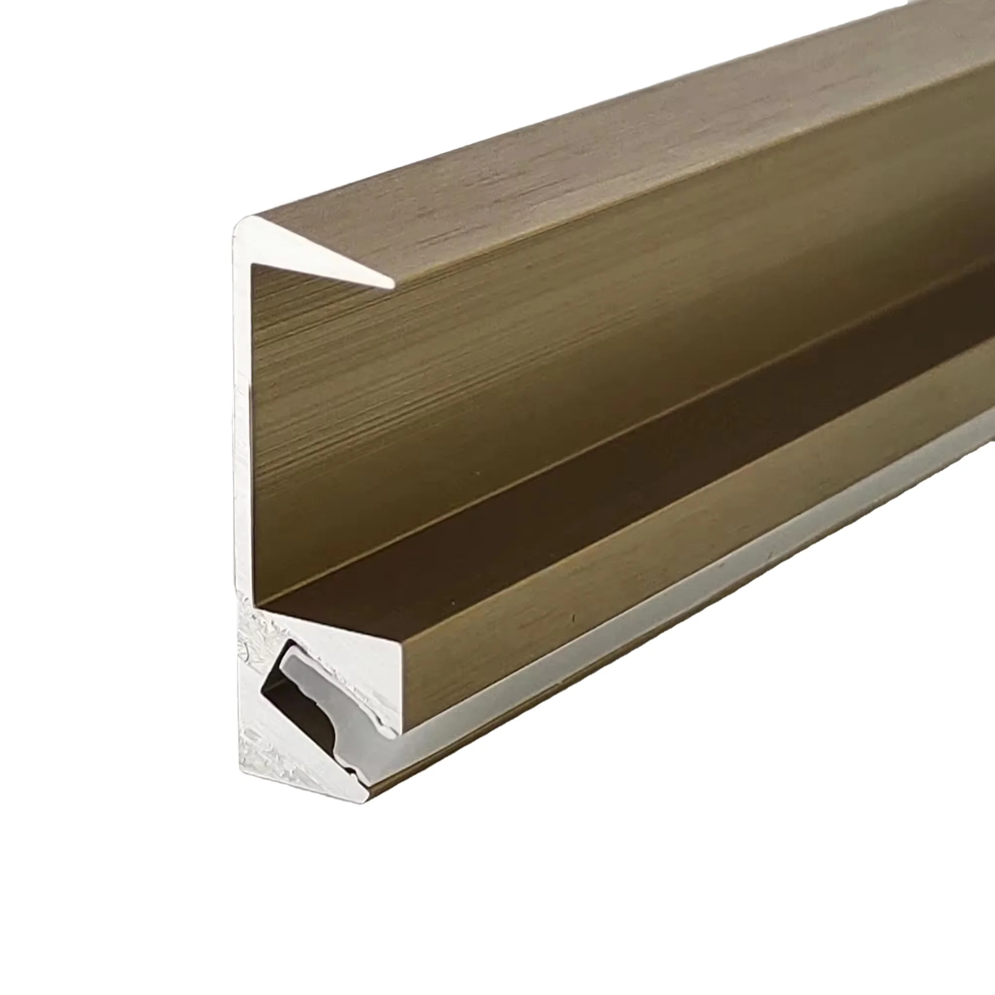 45 Degree Obliquely Luminous Shelf Board Light for 18mm Glass Partition With Silicone Lampshade 1.2mm Thick Aluminum Profile