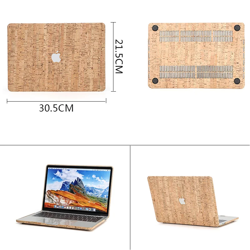 Пользовательский дропшиппинг чехол для macbook Чехол ноутбука под дерево искусственная кожа жесткий корпус MacBook Air 13 3