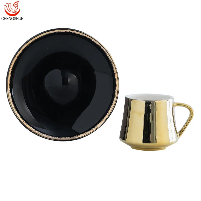 12pcs Silver Golden Pattern Arabic Tea Coffee Cups Islamic Wedding Favors Gift Set
