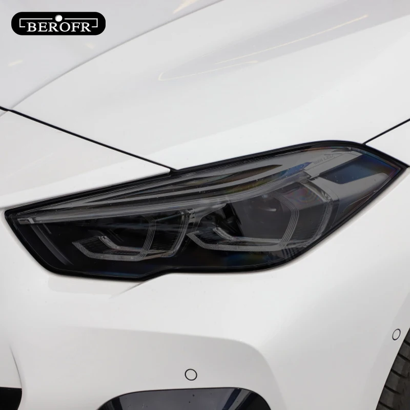 For BMW 2 Series F44 Gran Coupe M235i Car Headlight Tint Black Protective Film Protection Transparent TPU Sticker Accessories 2P