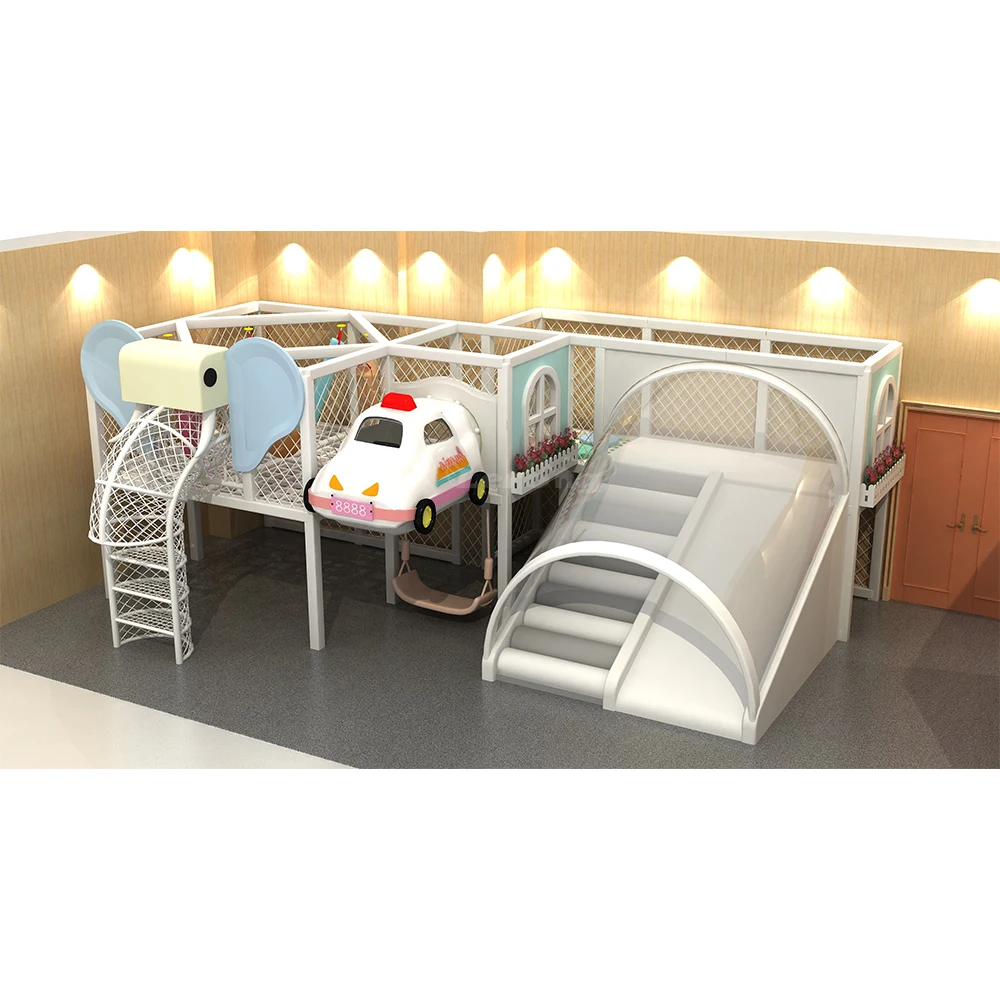 Small Indoor Playground Wooden Kids Playhouse Children Plastic Play House Indoor Soft Playground Play Area For Sale
