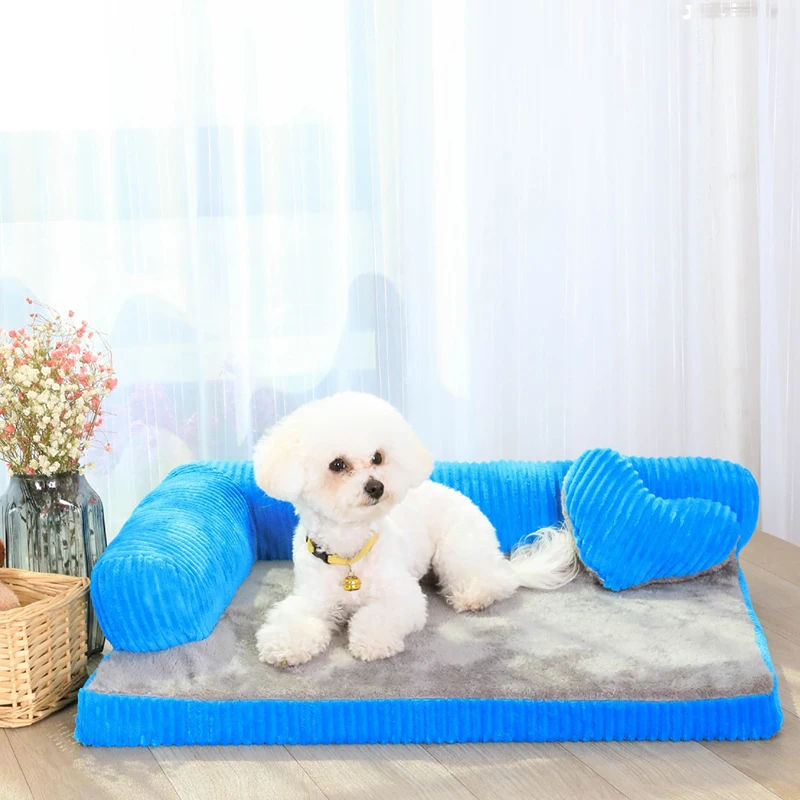 Waterproof Lined Orthopedic Durable Pet Sofa Bed Soft Calming Sleeping Puppy Warming Puppy Bed