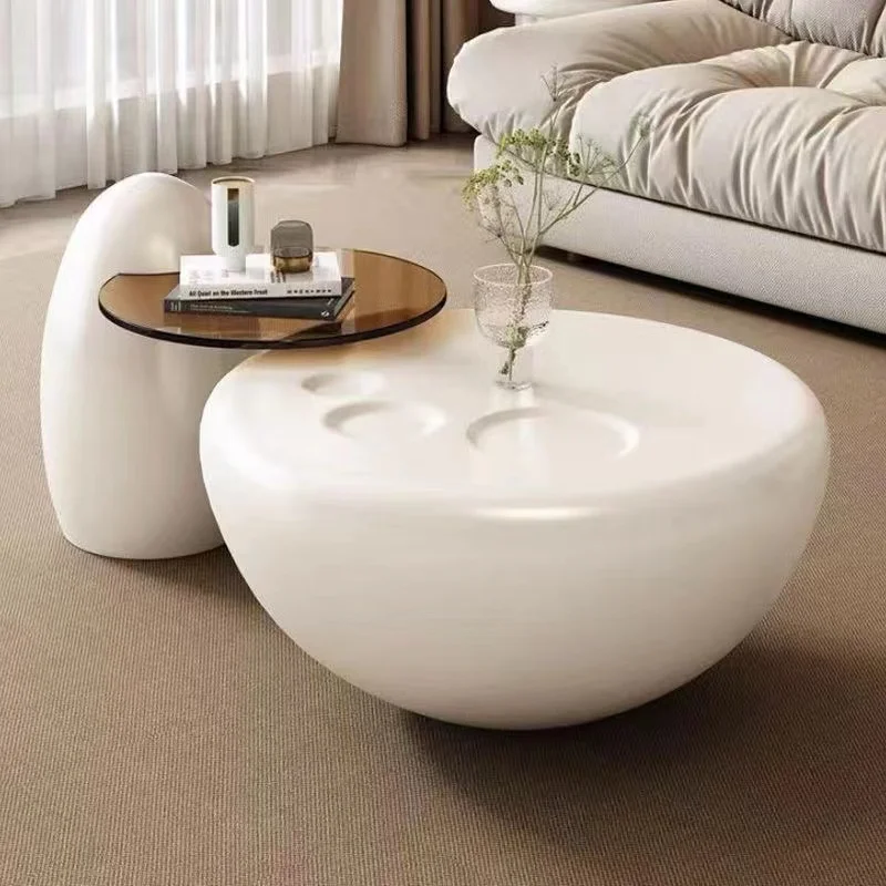 Modern Double Round Coffee Table - High End Luxury Stainless Steel Brass, Black and Gold