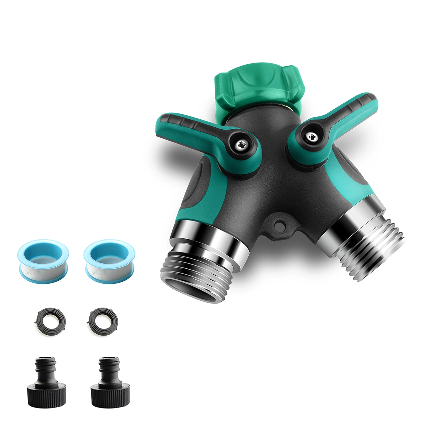two way garden 3way hose y faucet splitter