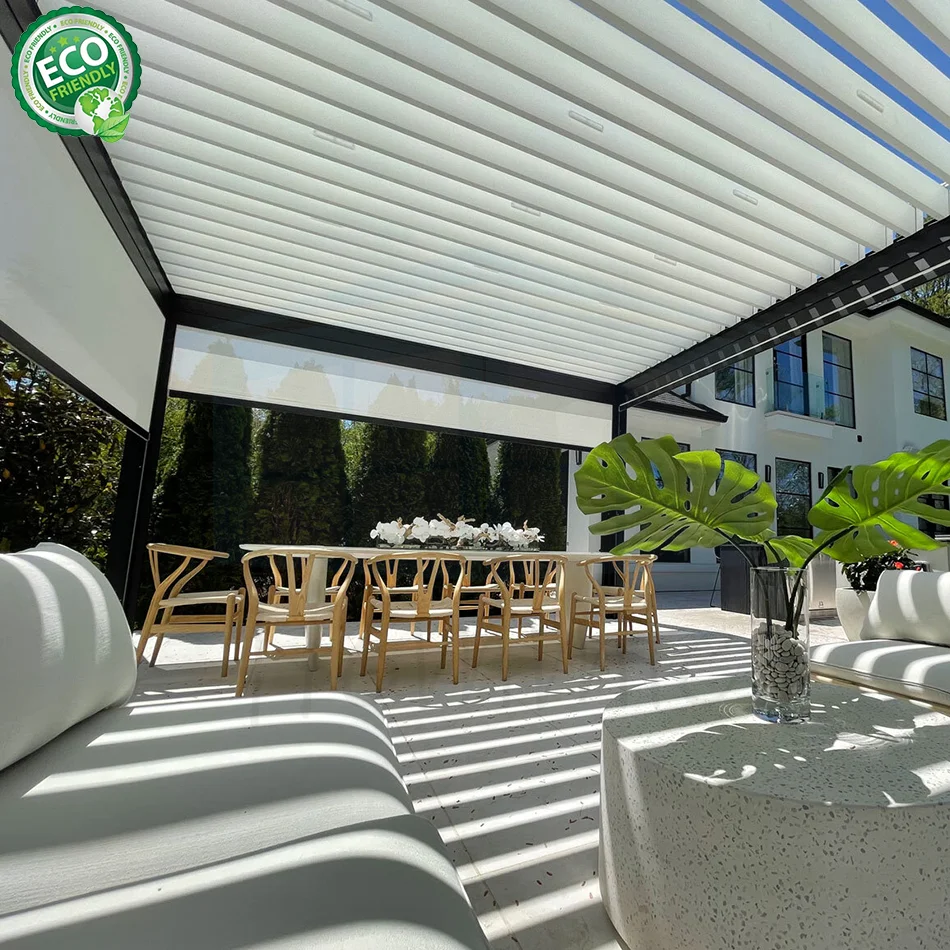 Outdoor Louvered Aluminum Pergola Garden Pergolas Pavilion Aluminum Outdoor Motorized Roof