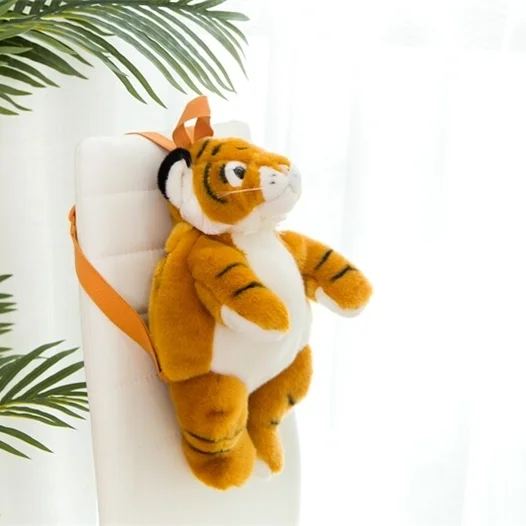 Wholesale Soft Tiger Bear Leopard Panda Custom Animal Plush Plushie Backpack Gifts for Kid