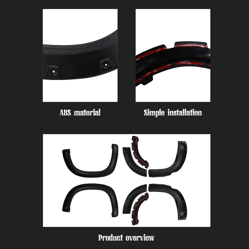 FFD140 Hot selling universal car dmax automotive power Wheel arch Fender Flares for Toyota Prado 150 car