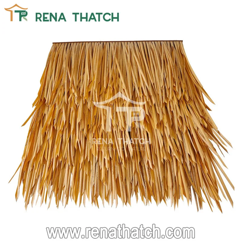 Plastic fire retardant synthetic straw artificial Nylon thatch roof tile synthetic thatch roof