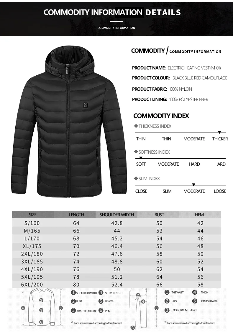YAPU 2022 heating padded jacket 5v winter mens puffer down coat heater plus size heated cold thermal jacket electric jacket