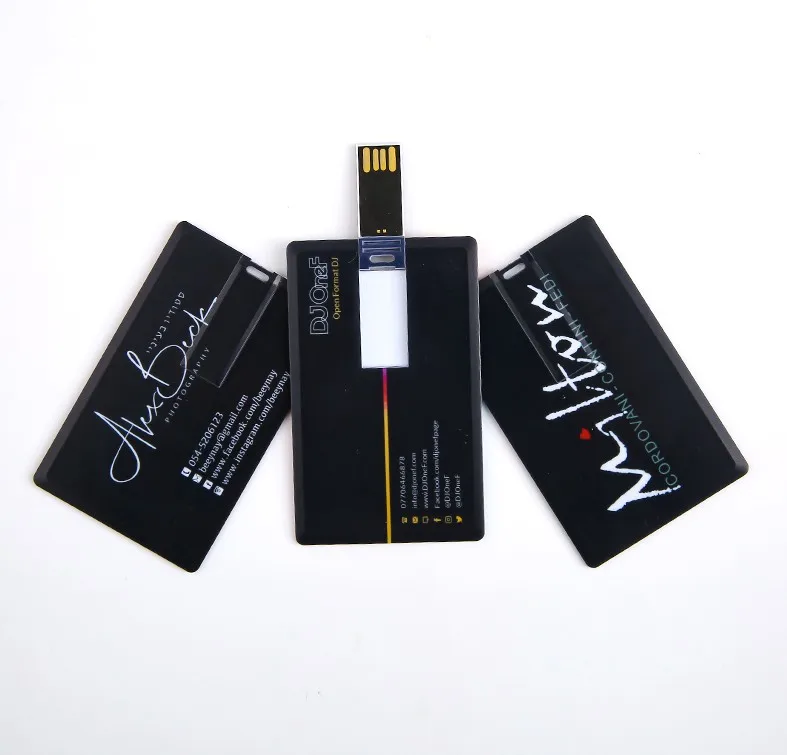  Ультратонкий флисовый Usb-накопитель для кредитных карт оптовая продажа индивидуальная печать Визитная карта 128 Мб 8 ГБ 64 Usb-диск