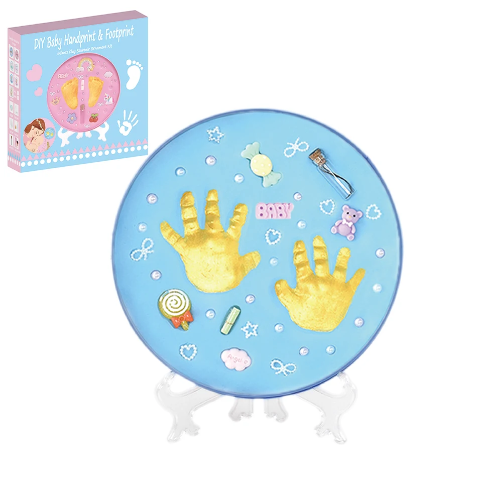 DIY  Baby Print Handprint or Footprint Keepsake Ornament Memorial Impression Keepsake First Boo Canvas