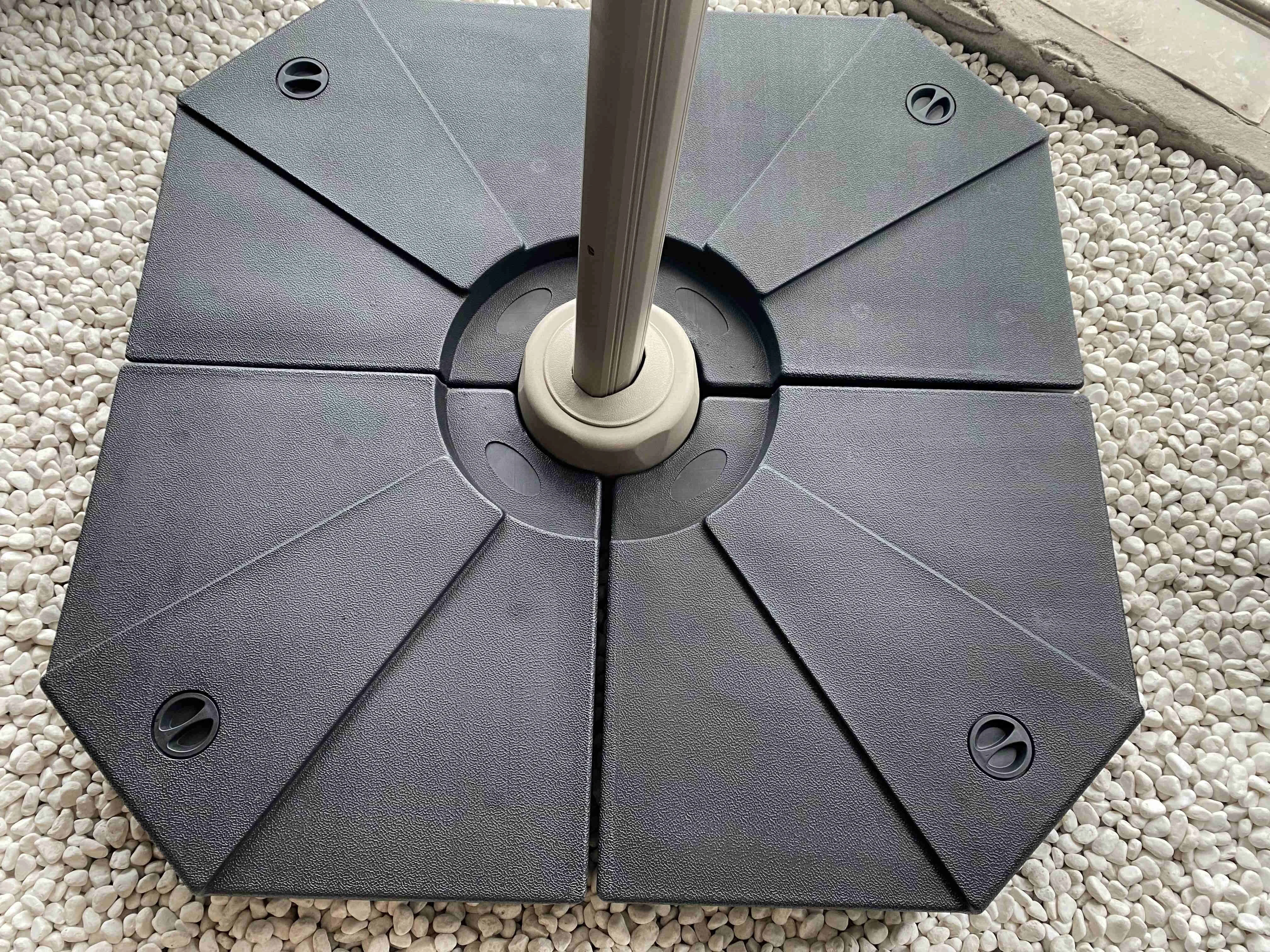 Cantilever Parasol Umbrella Base Weight, 4 Piece Offset Umbrella Stand Base Water & Sand Filled