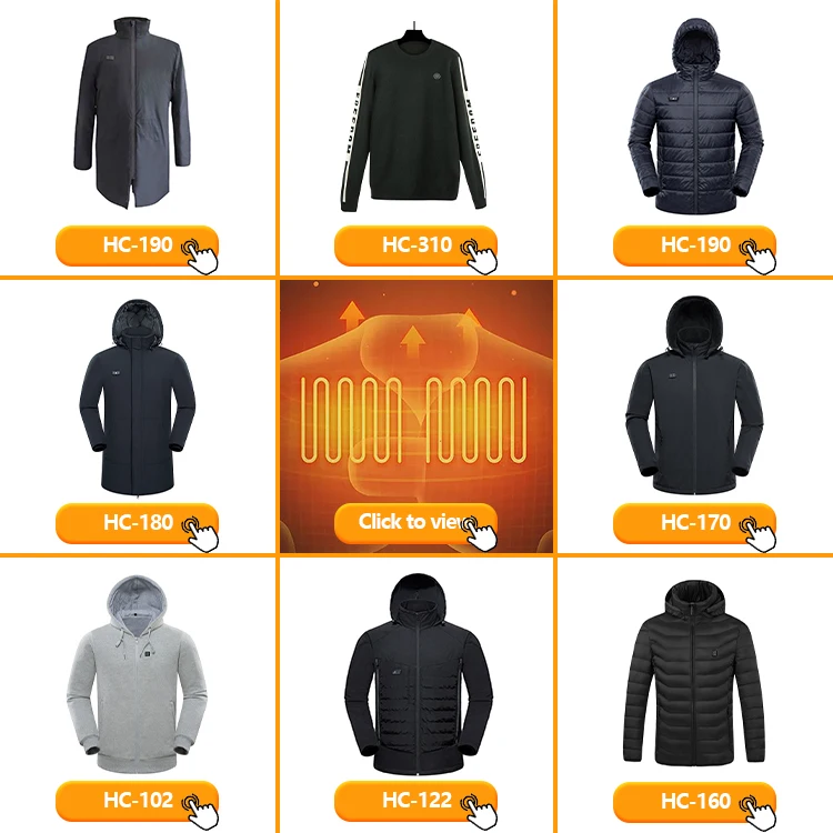 China Factory custom OEM economic Light Weight smart button temperature control battery operated clothing heating
