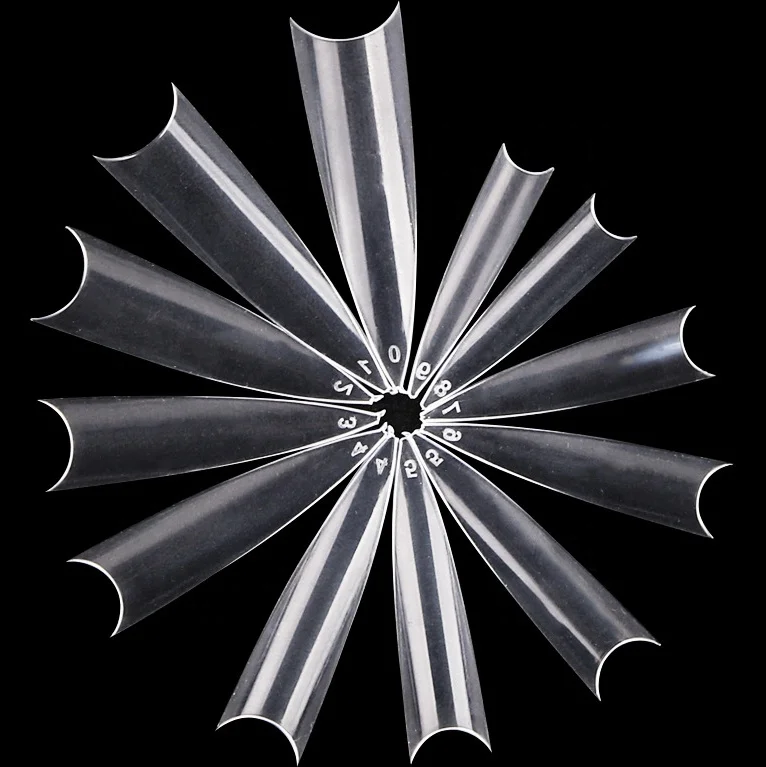 Professional nail extension French Tips Extra Long Stiletto False Nails  For Salon Tips 10 different sizes 600pcs/bag