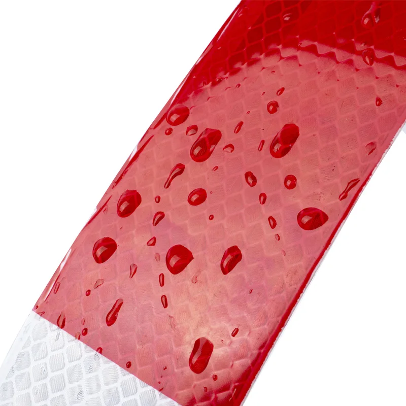 Lianxing DOT-C2 Retro Reflective Conspicuity Reflector Sticker Red and White Reflective Tape for Truck Trailer