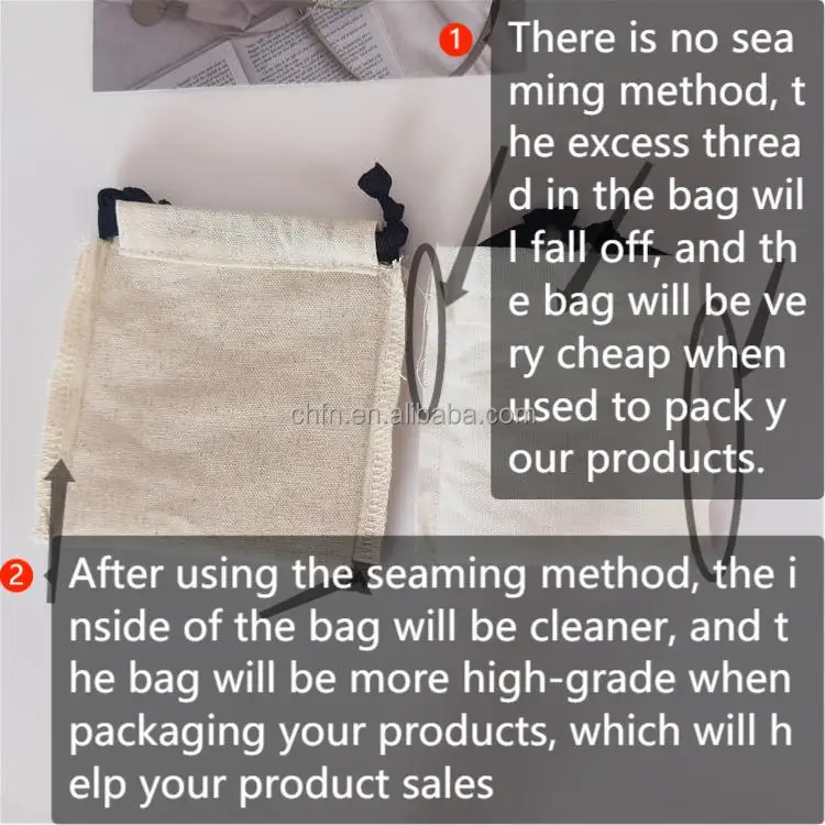 GOTS Organic Cotton Envelope Bags Fold over White Cotton Envelope Pouch Dust Clothes Pillow Pouch Bag With Cotton Bow