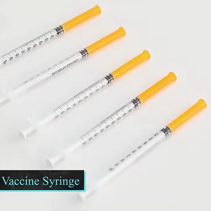 Wholesale price 0.5ml 1ml 1cc disposable vaccine syringe medical sterile syringe with or without needle