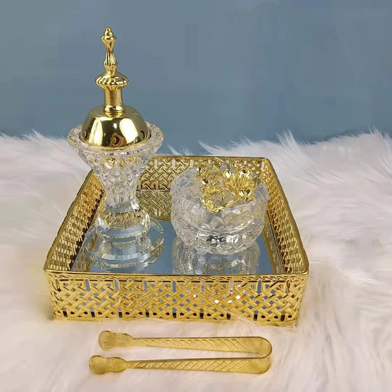 Прямая продажа с фабрики большая курильница кристальная ароматическая конусный держатель мусульманский арабский роскошный