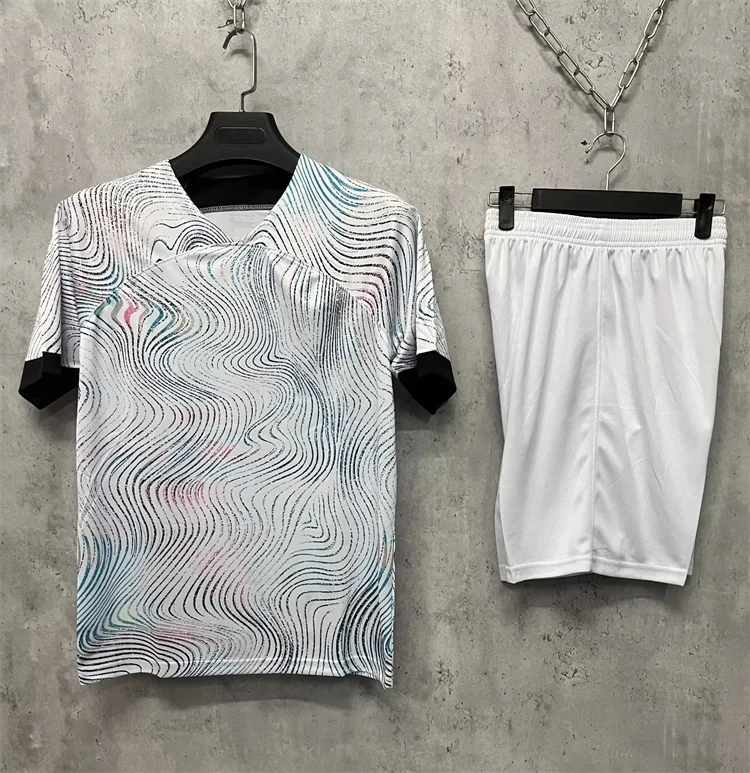 2022-2023 men blank soccer jersey 100% polyester new design men soccer jersey set