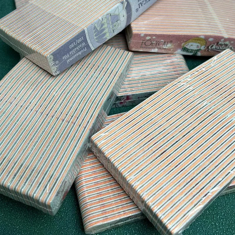 High Quality  nail tools Wear-Resistant Nail Art Grinding Strip Cute Wind Print Pattern Customizable  with nail files 100/180