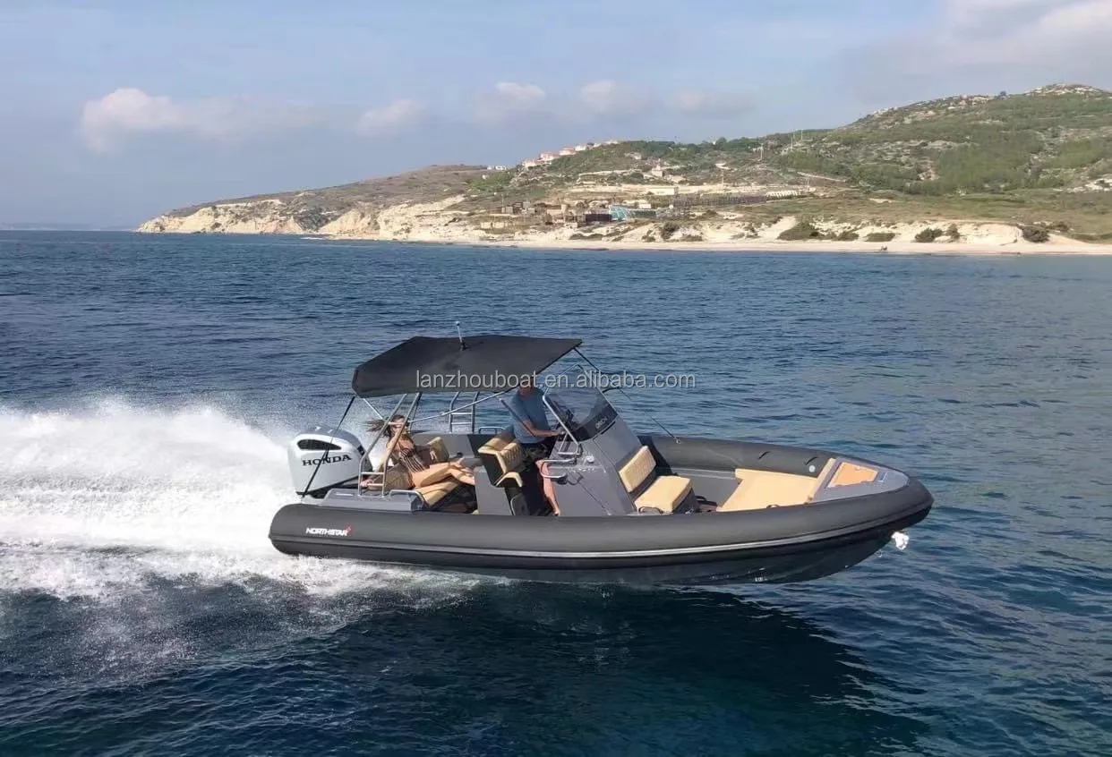 CE 28-футовый жесткий Rhib 860 960 патруль высокоскоростной Спортивный Алюминиевый корпус ребро надувная лодка с Т-образным верхом