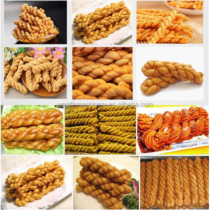 Food processing machinery automatic crispy bread snacks industrial twist dough machine hemp flowers making Fried dough twister