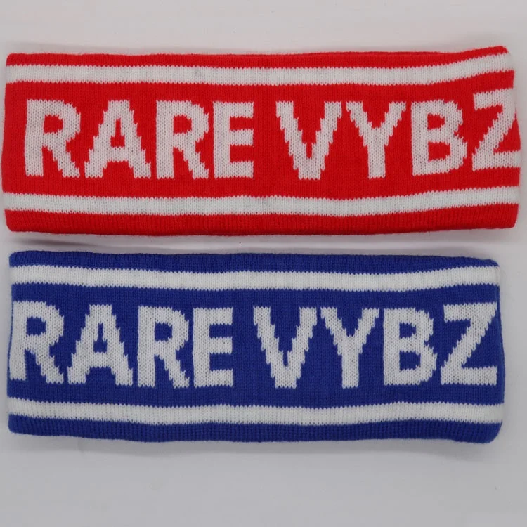 Knit style Jacquard logo custom makeup girl headband