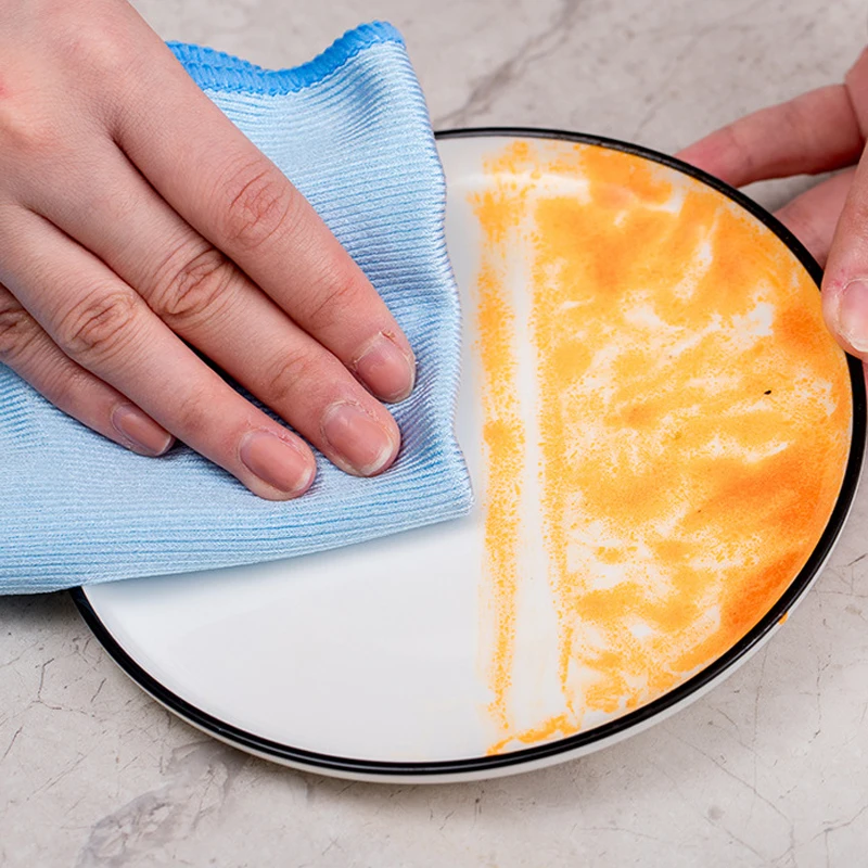 Direct Selling warp knitting cleaning cloth 40x40cm microfiber kitchen cleaning towels dish cloth rags soft cloth cleaning