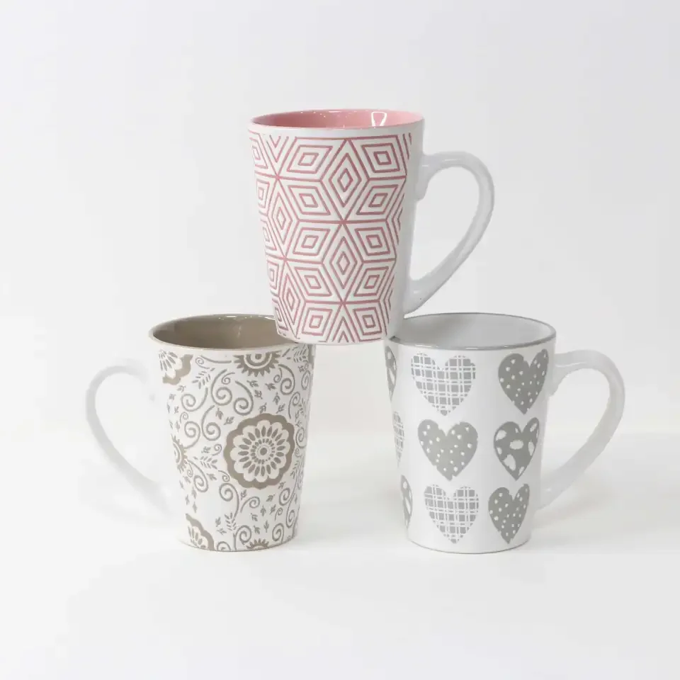 2024 New Design Decal Ceramic Coffee Mug Latte Cup Custom Size Logo Design Coffee Milk Water Mug