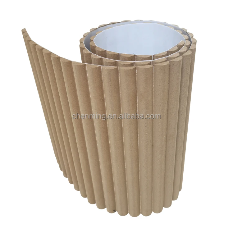 PVC/Wood Veneer/Paintable 3D flexible fluted MDF wall panel