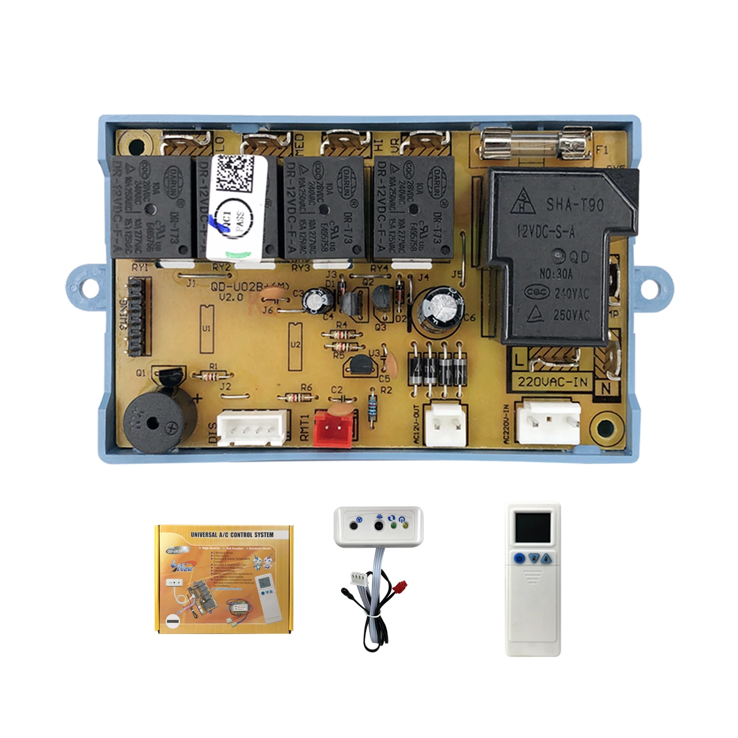 QUNDA QD-U02B +(M), универсальная печатная плата для кондиционера, запасные части, контроллер, автоматический старт, плата для кондиционера
