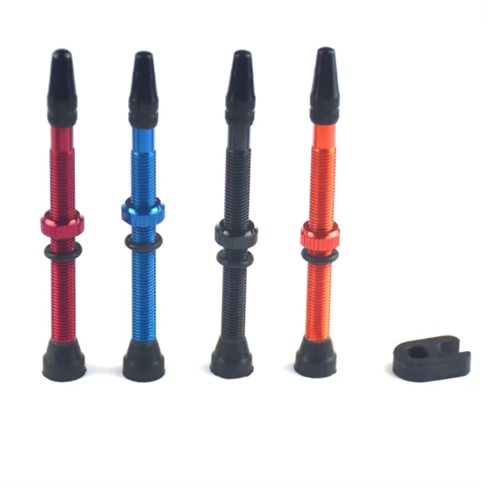 
drop shipping 40/60MM Brass or Alloy Stem Bicycle F/V Presta Tubeless Tire Valve Road Bike MTB Nipple W/Tool Alloy Valve 