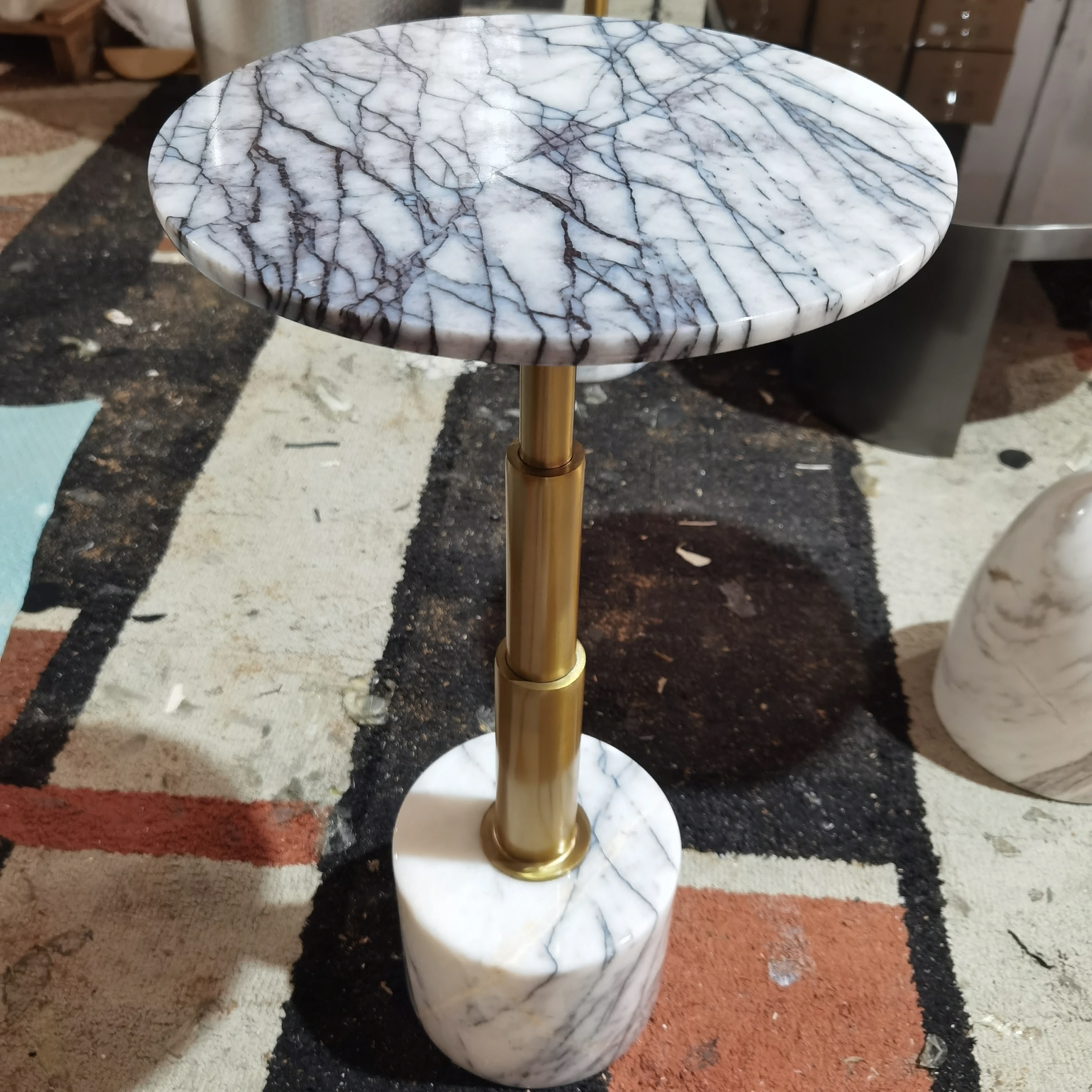 Marble Stainless Steel Coffee Side end  Table
