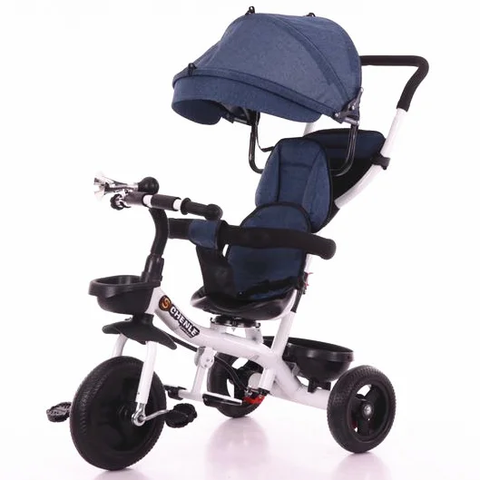 Cheap baby tricycle /4 in 1 children trike bike for kids / 360  rotation baby 4 in 1 stroller tricycle with push handle