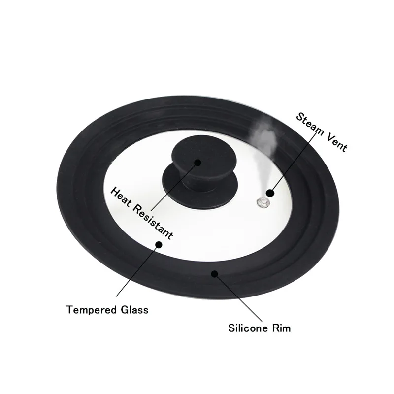 Kitchen Anti-Overflow Pot Cover Multifunctional General Visible Frp Silica Gel Material Anti-Drop