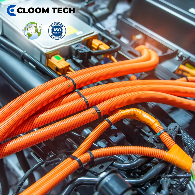 China Custom Auto Cable Harness Assembly Copper Conductor Nylon Electronic Automobile Electrical Harness Manufacturing Solution