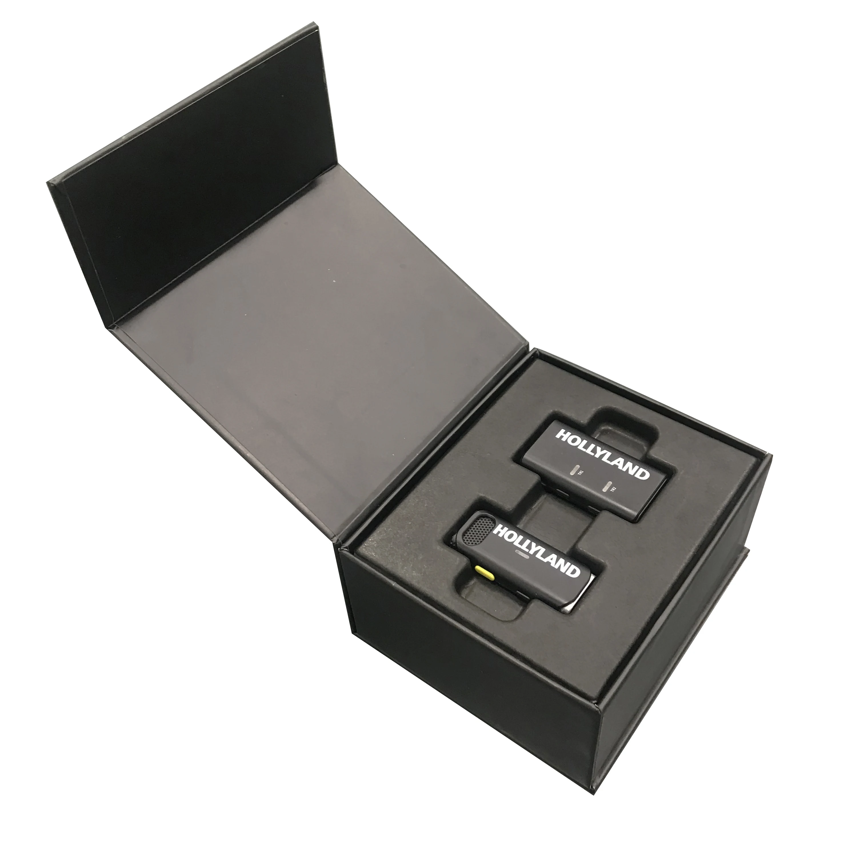 Printed Luxury Boxes Colorful Printing Folded Paper Packaging Recyclable Radio equipment Box With black tray