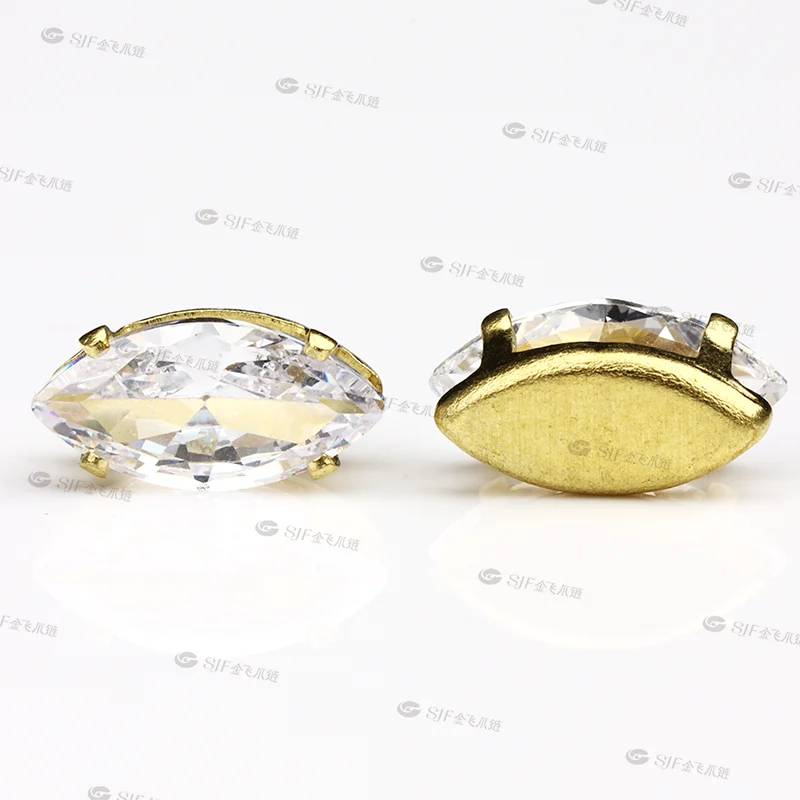 Hot Selling 100 PCS Rhinestone Cup Processing Accessories Horse Eye Shape Zircon Claw garment Accessories