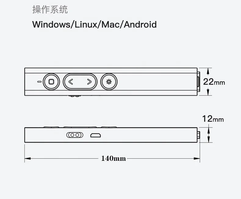 Указка для обучения речи и конференций, поворотная лазерная ручка для PPT страниц